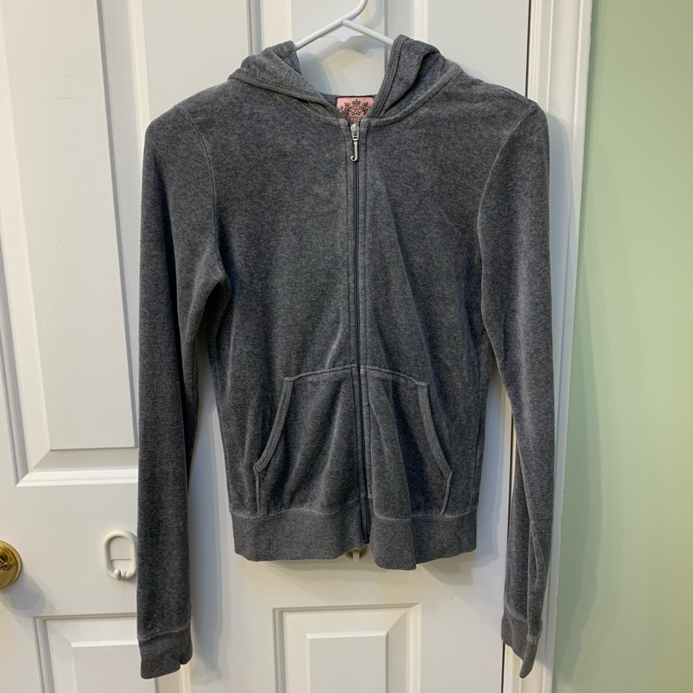 DARK GREY JUICY COUTURE TRACK JACKET / SMALL